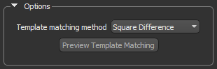 Template Matching settings