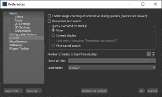 DICOM preferences