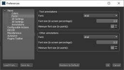 Fonts preferences