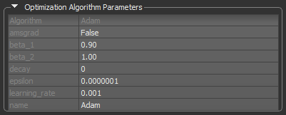 Optimization Algorithm Parameters