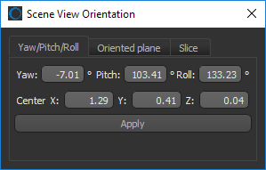 Scene View Orientation panel