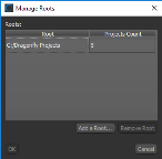 Manage Roots dialog
