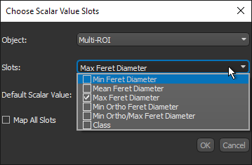 Choose Scalar Value Slots dialog