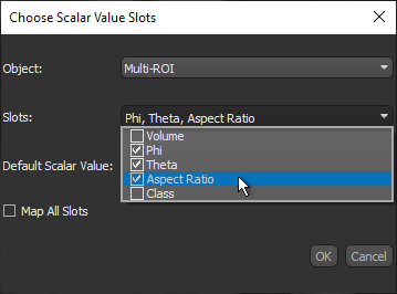 Choose Scalar Value Slots dialog