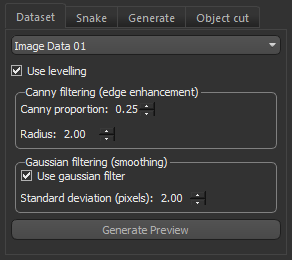 Dataset settings