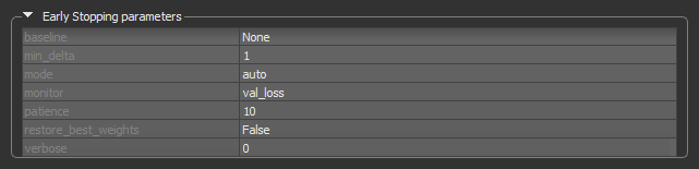 Early Stopping callback