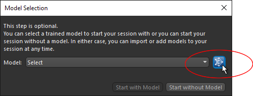Model Selection dialog