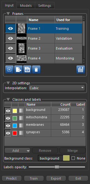Segmentation Wizard panel