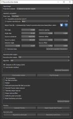 Ct Reconstruction dialog
