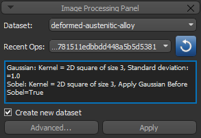 Image Processing panel
