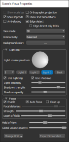 Scene's Views Properties panel