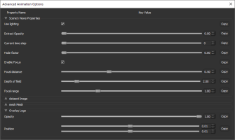 Advanced Animation Options dialog