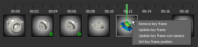 Keyframe pop-up menu