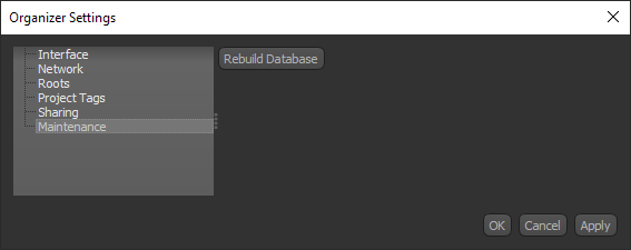 Maintenance settings