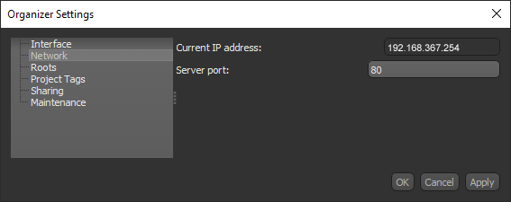 Network settings