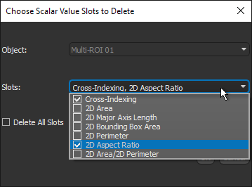 Choose Scalar Value Slots to Delete