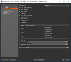 2D Settings preferences