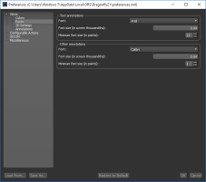 Fonts preferences