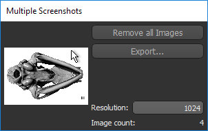 Multiple Screenshots panel