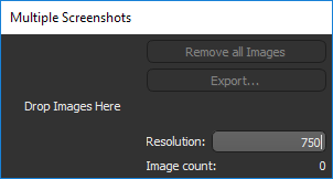 Multiple Screenshots panel