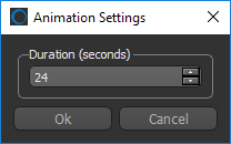Animation Settings dialog
