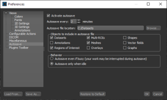 Autosave preferences