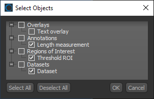 Select Objects dialog
