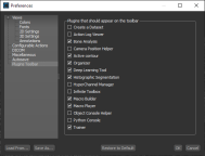 Plugin Toolbar preferences