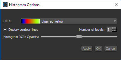 Histogram Options dialog