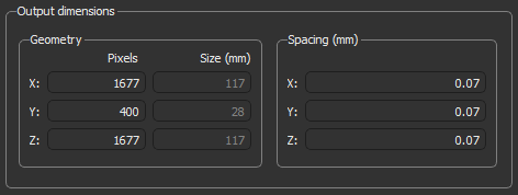 Output Dimensions