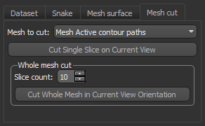 Mesh cut settings