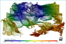 Geodesic distance map
