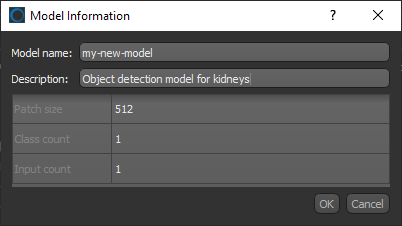Model Information dialog