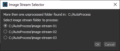 Image Stream Selector dialog