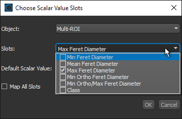 Choose Scalar Value Slots dialog