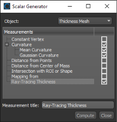 Scalar Generator dialog