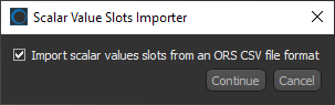 Scalar Value Slots Importer