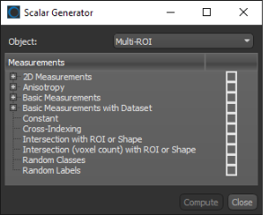 Scalar Generator dialog