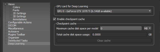 Checkpoint cache preferences