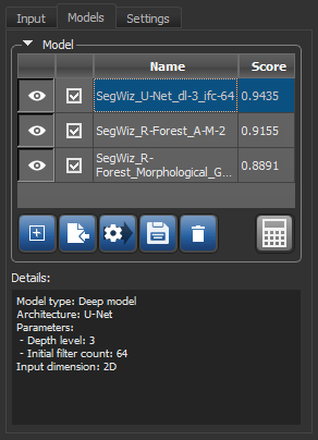 Models tab