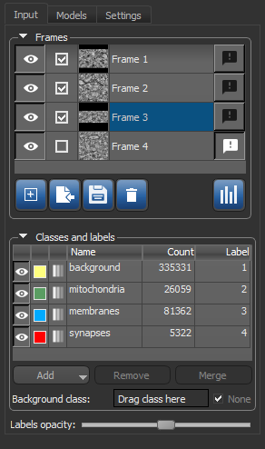 Input tab