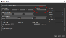 Import Datasets dialog