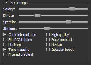3D settings