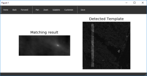 Template matching preview