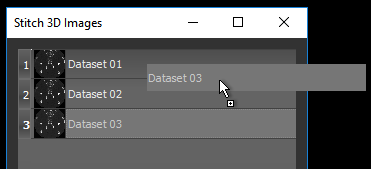 Reorder datasets