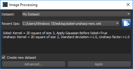 Image Processing panel