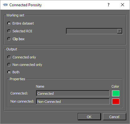 Connect Porosity dialog
