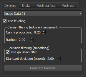 Dataset settings