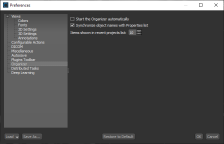 Organizer preferences