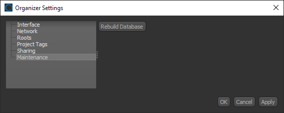 Maintenance settings